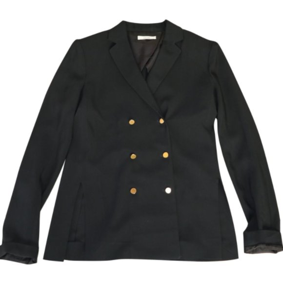 Celine Double Breasted High Slit Crepe Blazer Jacket 40 Pheobe Philo - Picture 7 of 10